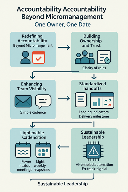 Illustration of clear ownership and deadline setting fostering accountability without micromanagement