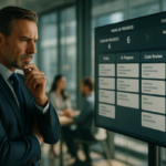 Diagram illustrating lean pull system versus push system showing improved workflow and capacity-based flow