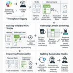 Kanban board showing an Interrupt Lane used to capture Slack requests and protect focused work