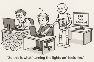 AI-powered data capture software automating manual data entry from invoices and documents into ERP systems