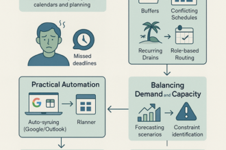 Dashboard showing synced calendar and capacity planning to avoid overbooking and improve resource management