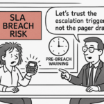 Dashboard displaying escalation triggers and ownership to prevent SLA breaches in IT operations