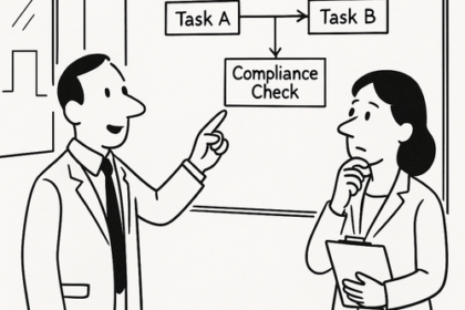Diagram illustrating parallel pathing workflow reducing lead time and ensuring compliance in regulated manufacturing