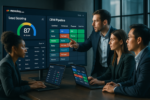 Dashboard showing AI-driven lead scoring and automatic hot B2B lead assignment inside Monday.com platform