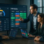 Dashboard showing AI-driven lead scoring and automatic hot B2B lead assignment inside Monday.com platform