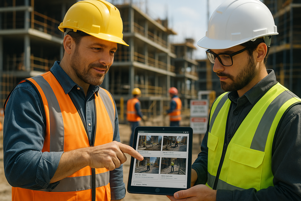 Mobile app interface for paperless safety inspections on jobsites